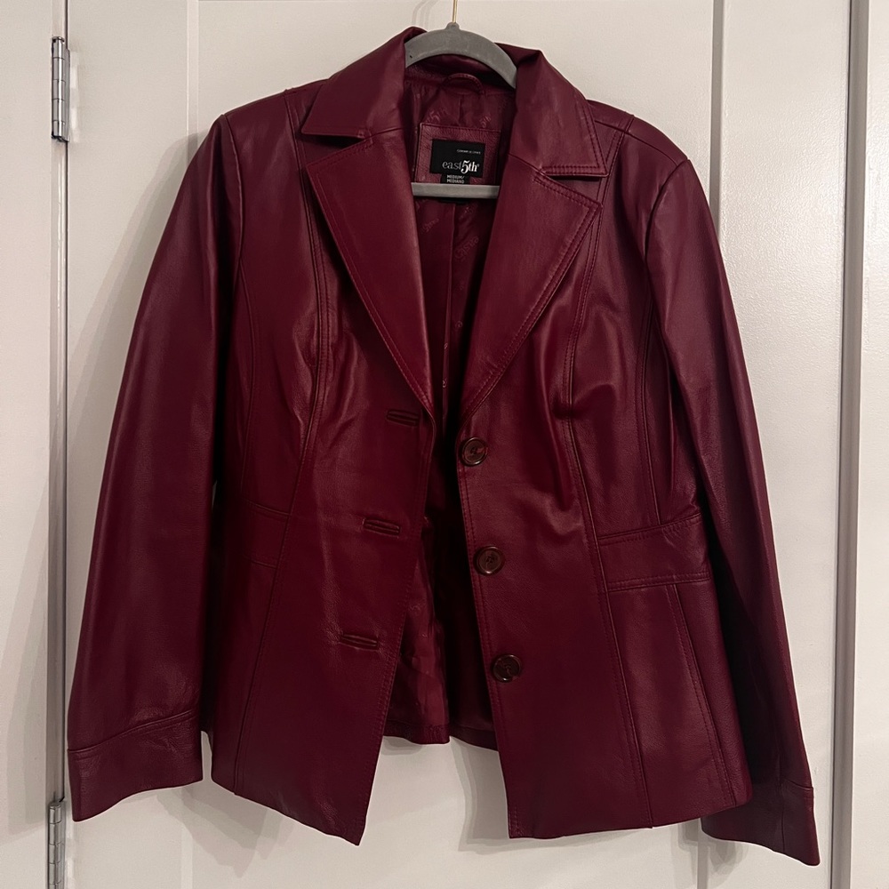 Red Leather Blazer